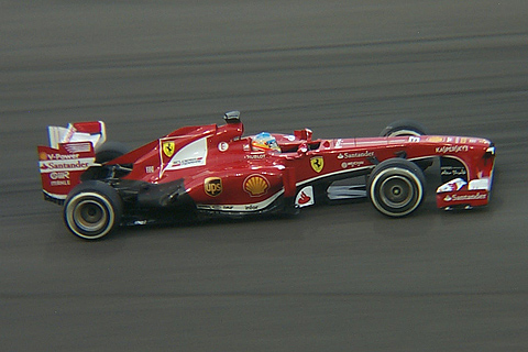 Ferrari F138 Driven by Fernando Alonso in Action