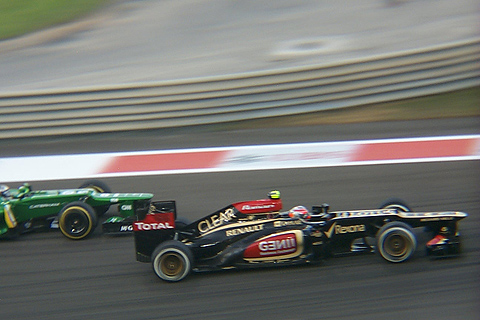 Lotus E21 Renault Driven by Romain Grosjean in Action