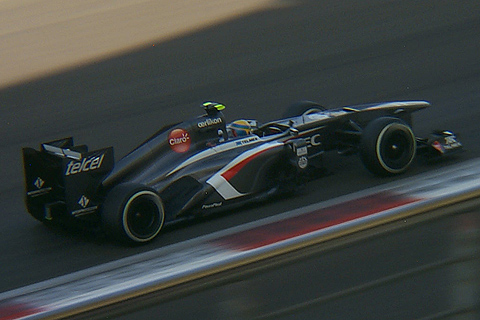 Sauber C32 Ferrari Driven by Esteban Gutiérrez in Action