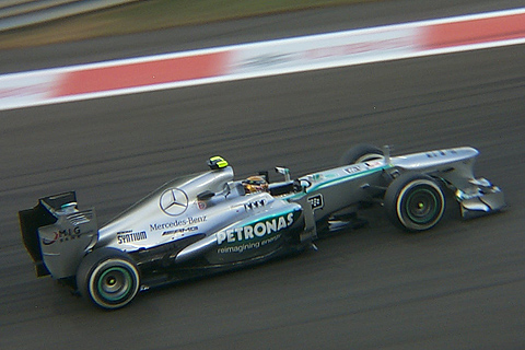 Mercedes F1 W04 Driven by Lewis Hamilton in Action