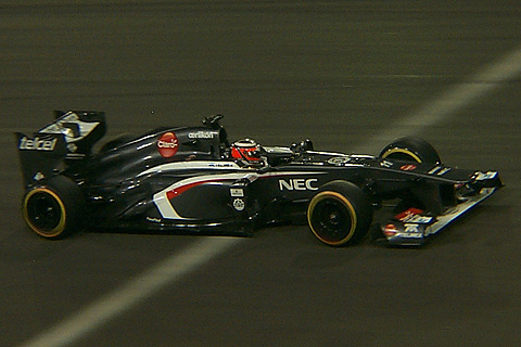 Sauber C32 Ferrari Driven by Nico Hülkenberg in Action