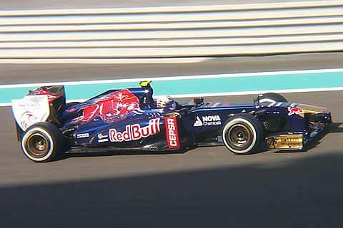 Toro Rosso STR8 Ferrari Driven by Daniel Ricciardo in Action