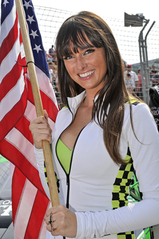 Extreme Speed Motorsports Brunette Ferrari Girl