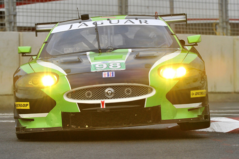 Jaguar XKR GT driven by PJ Jones and Rocky Moran Jr. in Action