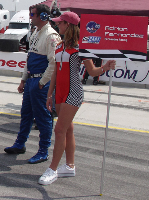 Sign Girl and Honda Crew Member