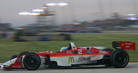 Sebastien Bourdais in Action at Dusk