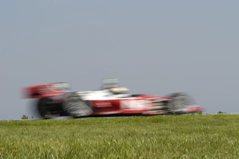 Blurred Car of Roberto Gonzalez in Action