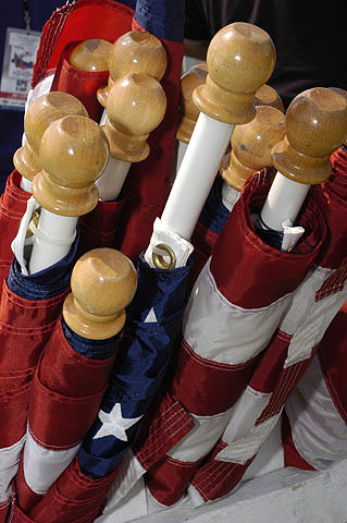 American Flags Stacked Up