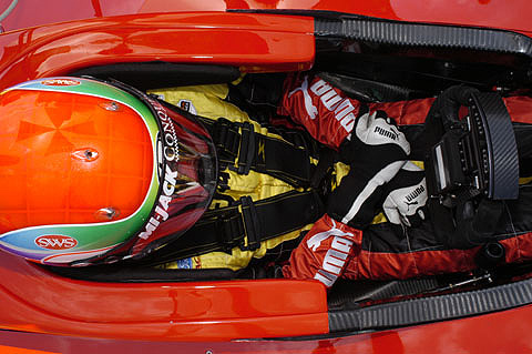 Justin Wilson Resting In Car