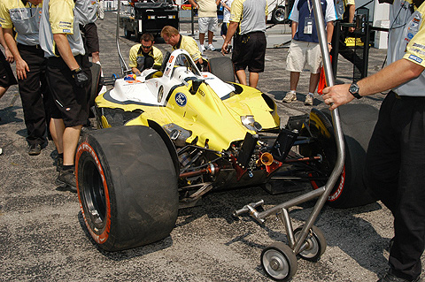 A.J. Allmendinger's Damaged Car