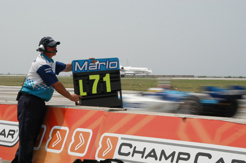 Mario Dominguez Going By His Pit Board