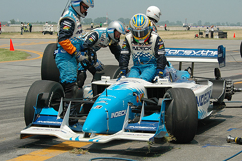 Mario Dominguez Exiting Damaged Car