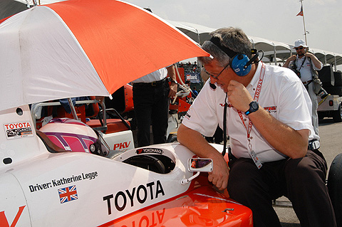 Jim Griffith Talking To Katherine Legge in Car