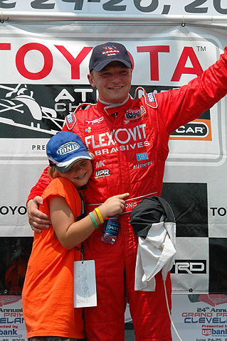 Tonis Kasemets w/His Kid on Podium