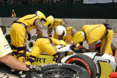 Pit Crew Working On Cristiano da Matta's Car