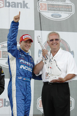 A.J. Allmendinger and Gerry Forsythe On Podium