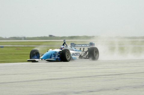 Paul Tracy in Action in the Wet