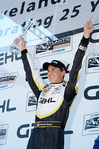 Graham Rahal on Podium