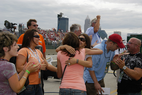 Paul Tracy's Family and Friends Celebrating