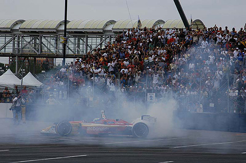 Sebastien Bourdais Doing Donuts