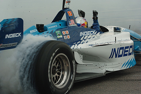 A.J. Allmendinger Doing Donuts