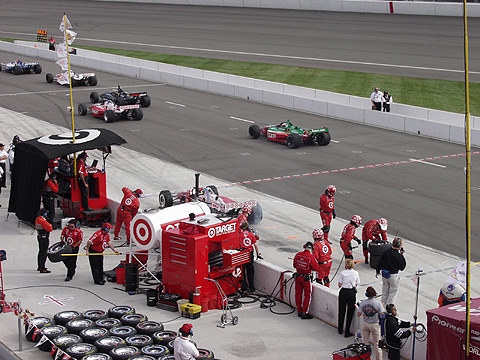 Traffic Jam Coming Out Of Pits