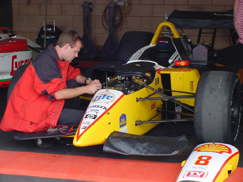 Crew Working On Jimmy Vasser's Car