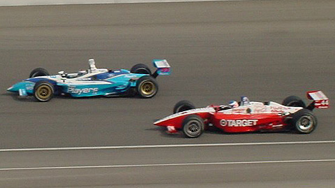 Alex Tagliani leading Scott Dixon