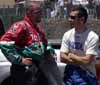 Dario Franchitti Talking to Crew Member Thumbnail