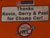 Great Champ Car Fan Sign Thumbnail