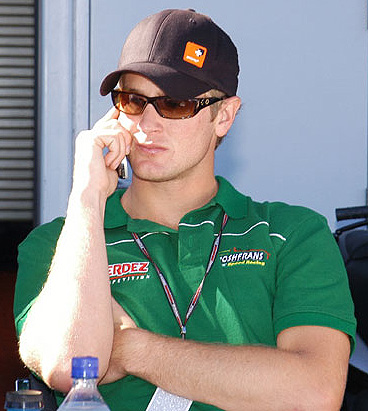 Ryan Hunter-Reay Talking On Cell Phone