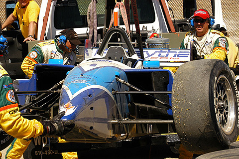 Paul Tracy's Car On Hook