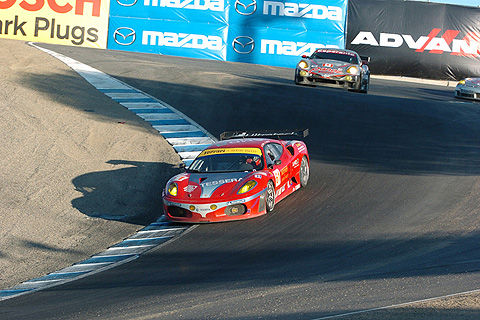 Ferrari GT2 Leading Panoz GT2 in Corkscrew