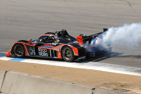 Lola B06 10 LMP Driven by Clint Field, Jon Field, and Nikolas Konstant Blowing Engine