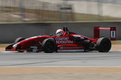 USF2000 Driver Sage Karam in Action