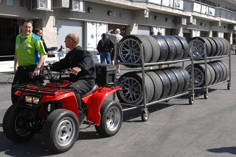 Two Tire Carts Filled w/Tires