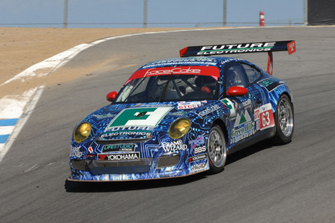 Porsche 911 GT3 C Driven by Henri Richard, René Villeneuve, and Andy Lally in Action