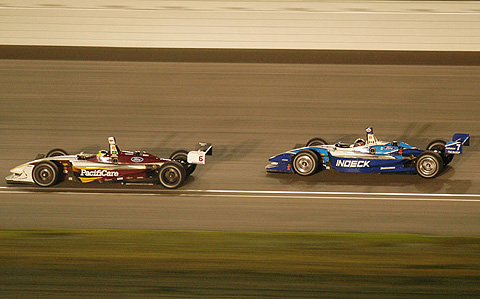 Bruno Junqueira Leads Patrick Carpentier