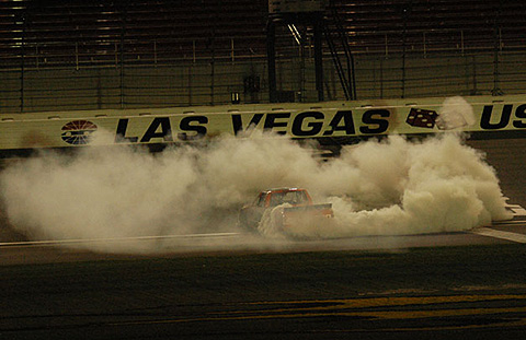 Truck Winner Steve Hmiel Doing Donuts