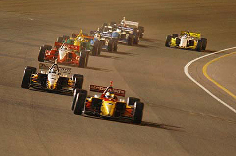 Sebastien Bourdais Leads The Field On Lap Two