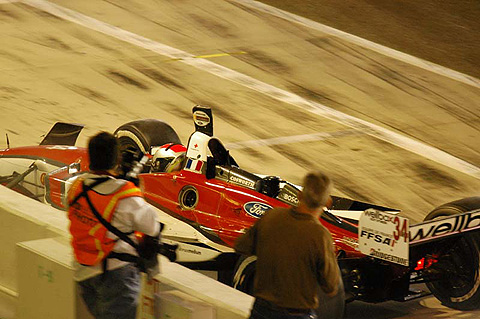 Nelson Philippe Crashing In Pit Lane