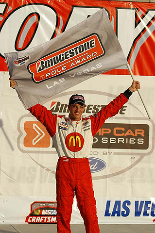 Sebastien Bourdais Waving Pole Winner Flag