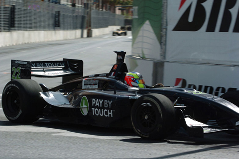 Tristan Gommendy Battling with Another Car