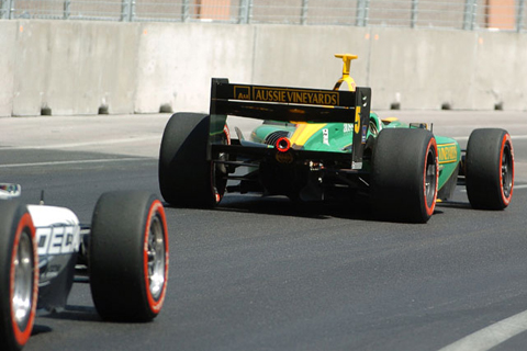 Paul Tracy Follows the Rear of Will Power