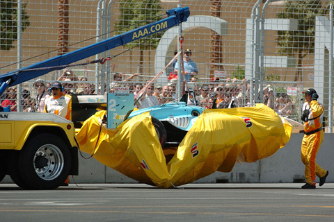 Graham Rahal's Car On Hook