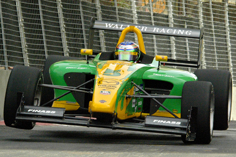 Simona De Silvestro Hopping Over Chicane