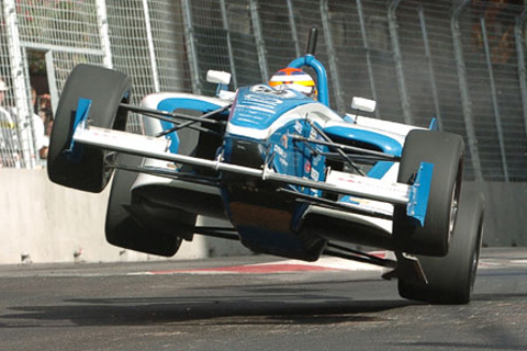 Mike Forest Getting Major Air Over Chicane