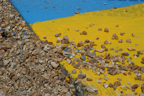 Gravel on Edge of Track