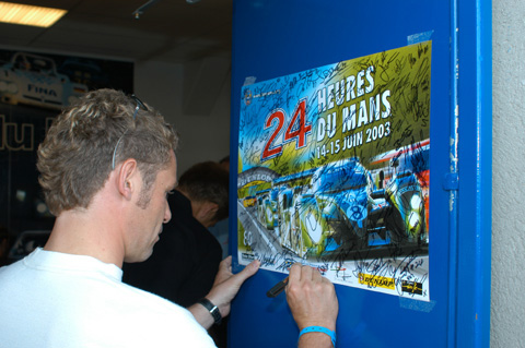 Poster At Entrance To Drivers' Meeting