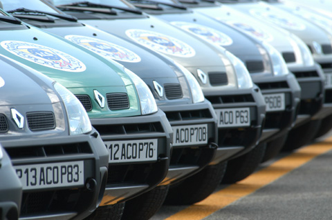 Lineup of Official Vehicles